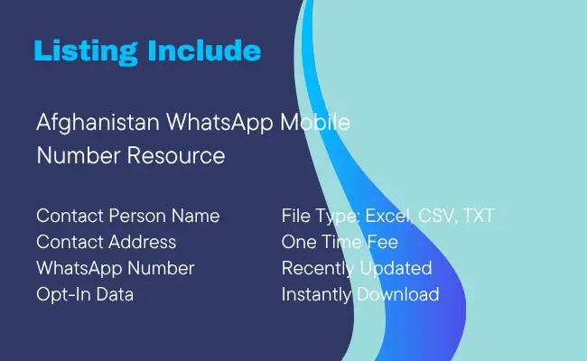 Afghanistan WhatsApp Mobile Number Resource