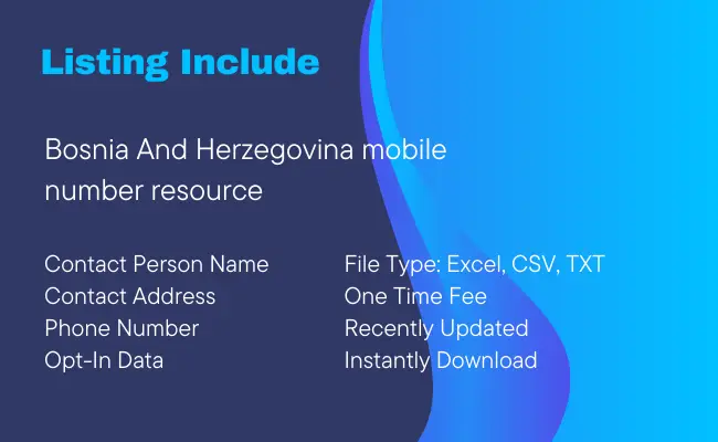 Bosnia And Herzegovina Mobile Number Resource