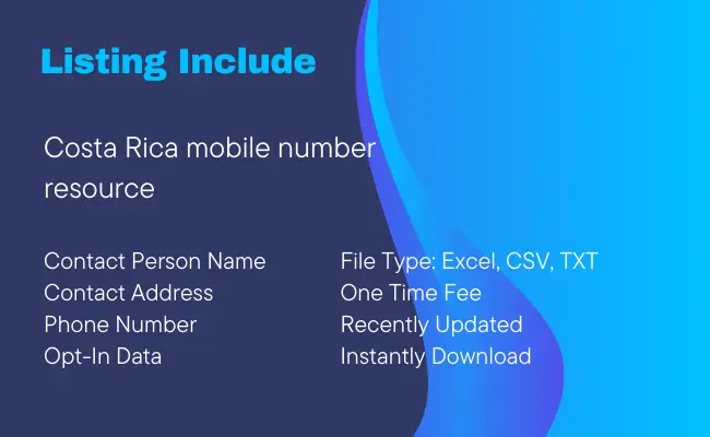 Costa Rica Mobile Number Resource