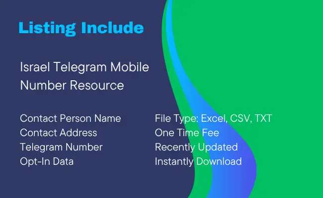 Israel Telegram Mobile Number Resource
